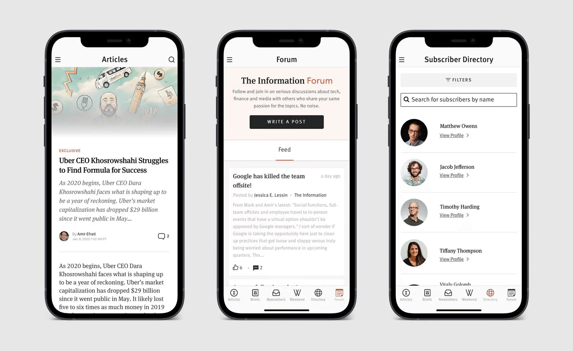 The Information: From concept to a working app.